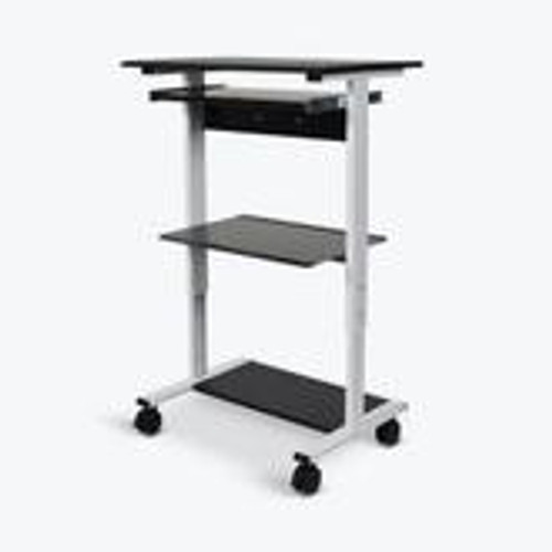 LUXOR Three-shelf Adjustable Stand Up Workstation