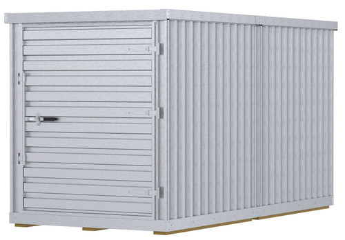 Vestil STOR-612-G-W-1RH-WD Galvanized Single Storage Building - 6' Ft x 12' Ft with Wide Door Vestil STOR-612-G-W-1RH-WD Galvanized Single Storage Building - 6' Ft x 12' Ft with Wide Door