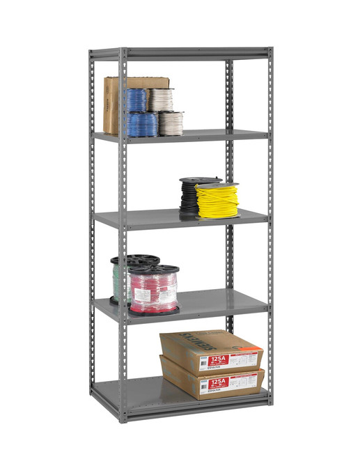 Tennsco Z-Line Steel Shelving Units with Decking And Extra Shelves Tennsco Z-Line Steel Shelving Units with Decking And Extra Shelves