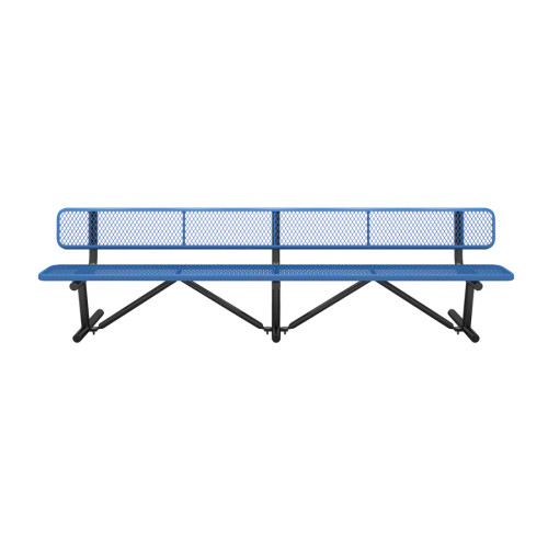 Standard Expanded Metal Bench with Back 10 Ft Standard Expanded Metal Bench with Back 10 Ft