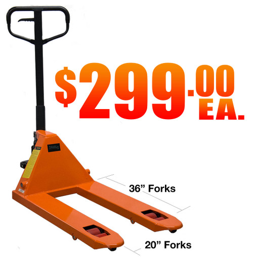 Material Flow CPJ2736 Pallet Jacks - 27"W x 36"L Forks