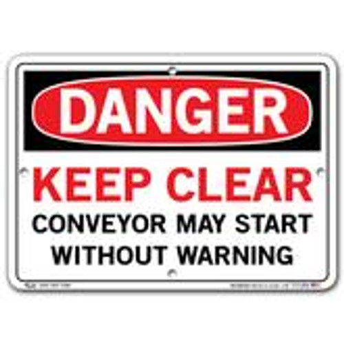 Vestil Danger Keep Clear Conveyor