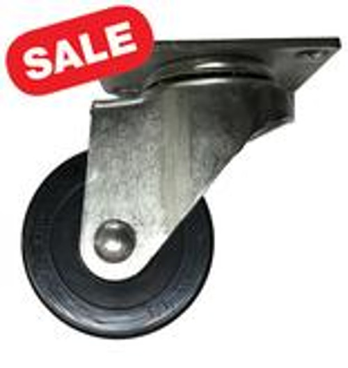 Material Flow 20 Series Swivel Light-Medium Duty Casters - 3 Inch - Soft Rubber