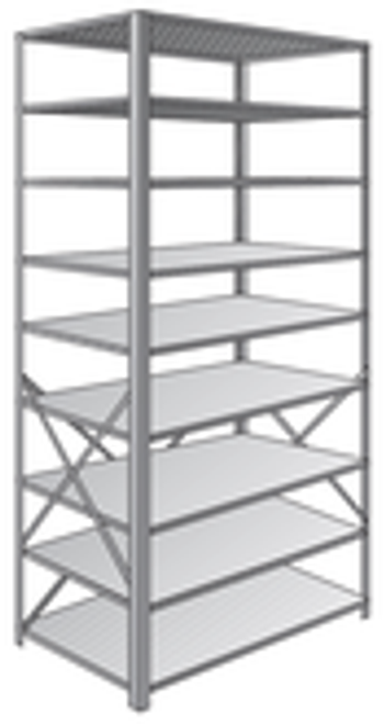 Deluxe Open Shelf 9-Shelf Drawing Deluxe Open Shelf 9-Shelf Drawing
