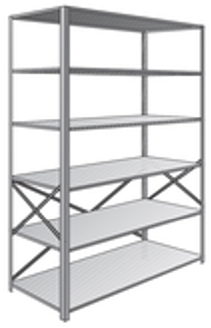 Deluxe Open Shelf 6-Shelf Drawing Deluxe Open Shelf 6-Shelf Drawing