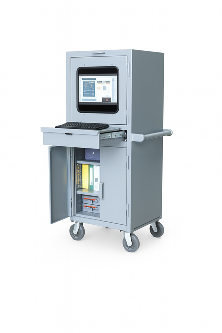 Strong Hold 25-CC-242-RK-CA Mobile Computer Cabinet | Material Flow