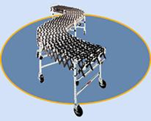 Medium Duty Accordion Wheel Conveyors - 24" Widths - Black Plastic Wheels Medium Duty Accordion Wheel Conveyors - 24" Widths - Black Plastic Wheels