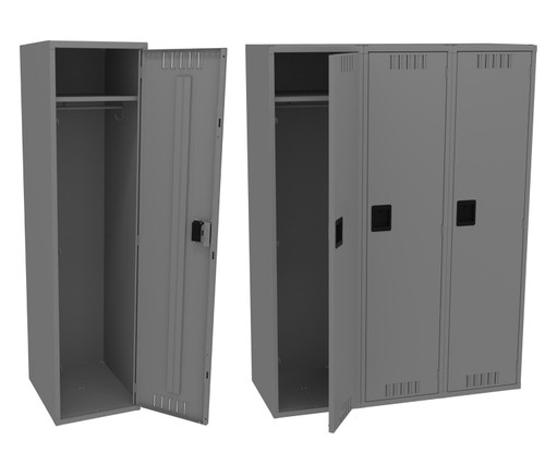72" Inch High Single Tier Lockers Without Legs Assembled 72" Inch High Single Tier Lockers Without Legs Assembled