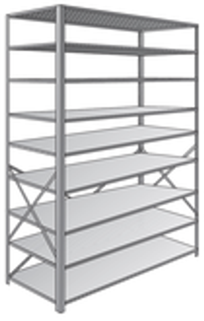 Deluxe Open Shelf 9-Shelf Drawing