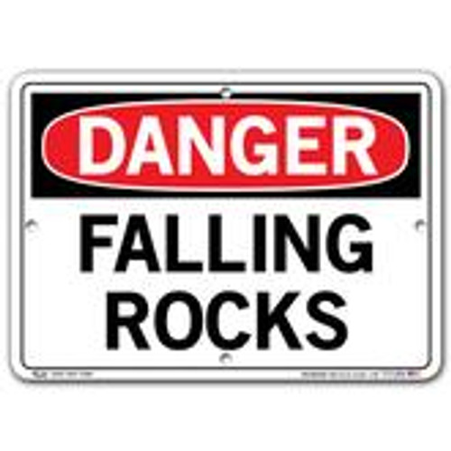 Vestil Danger Falling Rocks