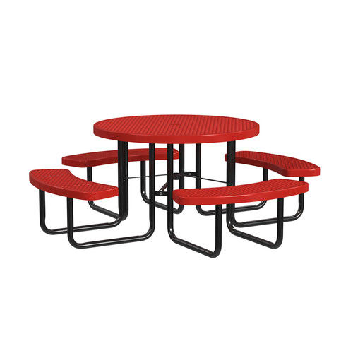 Leisure Craft Expanded Metal 46" Round Tables - Red