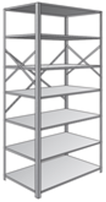 Pacific 7 shelf open unit clip shelving