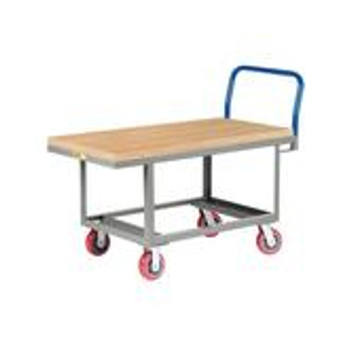 Little Giant Work-Height Platform Truck with Butcher Block Top Model No. RNJ-2448-6PY Little Giant Work-Height Platform Truck with Butcher Block Top Model No. RNJ-2448-6PY