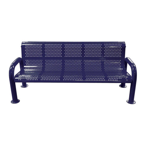 U-Leg Perforated Bench in Navy