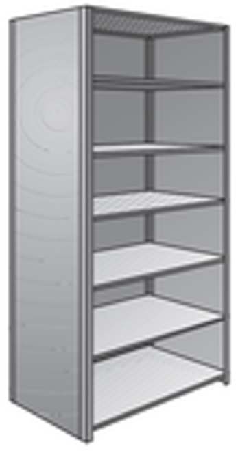 Pacific 7 shelf closed unit clip shelving Pacific 7 shelf closed unit clip shelving