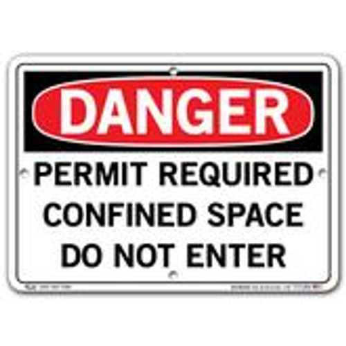 Vestil Danger Permit Required Confined Space Do Not Enter