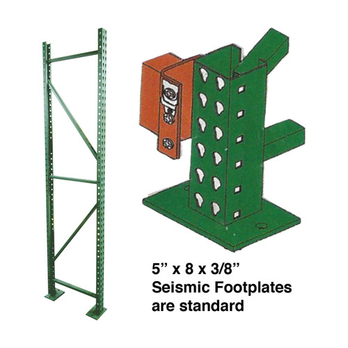 Material Flow IU1848120 Teardrop 48 x 120 Storage Rack Upright - 1 Material Flow IU1848120 Teardrop 48 x 120 Storage Rack Upright - 1