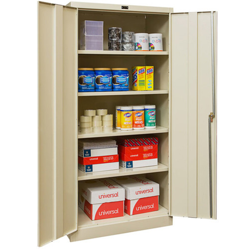 425S18 Solid Door Commercial Storage Cabinets - 48" x 18" x 72"
