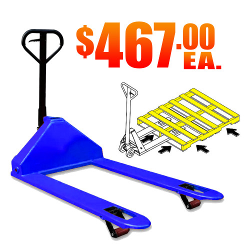 Material Flow CPJ3348 Blue Pallet Jack - 4 Way for Sale