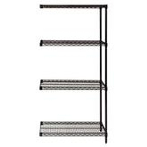 Quantum Genuine Wire Shelving Black Epoxy Add-On Kit - 4 Shelves 86 Inch High Quantum Genuine Wire Shelving Black Epoxy Add-On Kit - 4 Shelves 86 Inch High