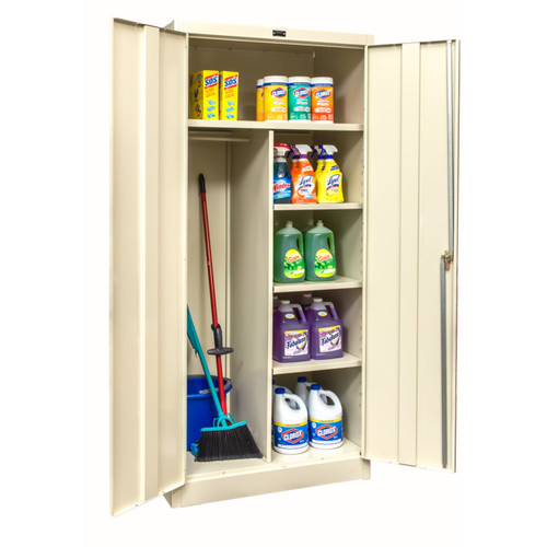 455C18 Solid Door Commercial Combination Storage Cabinets - 36" x 18" x 72"