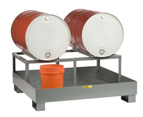 Little Giant SST-5151-2D Spill Control Platform with Drum Racks - 2 Drums