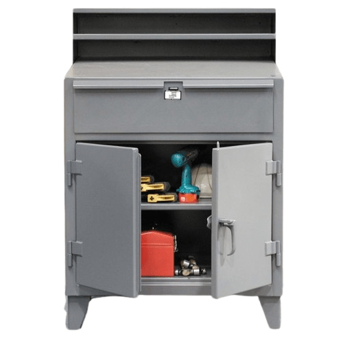 Strong Hold Industrial Shop Desk with Drawer