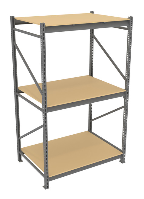 Tennsco Bulk Storage Racks - 36 inch Deep - Particleboard Decking (BU-483684PS) Tennsco Bulk Storage Racks - 36 inch Deep - Particleboard Decking (BU-483684PS)
