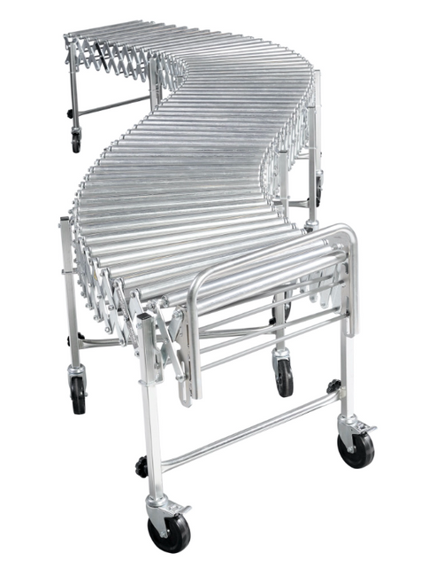 FMH Conveyors Nestaflex 200 Series Expandable Portable Roller Conveyors 24" Wide FMH Conveyors Nestaflex 200 Series Expandable Portable Roller Conveyors 24" Wide