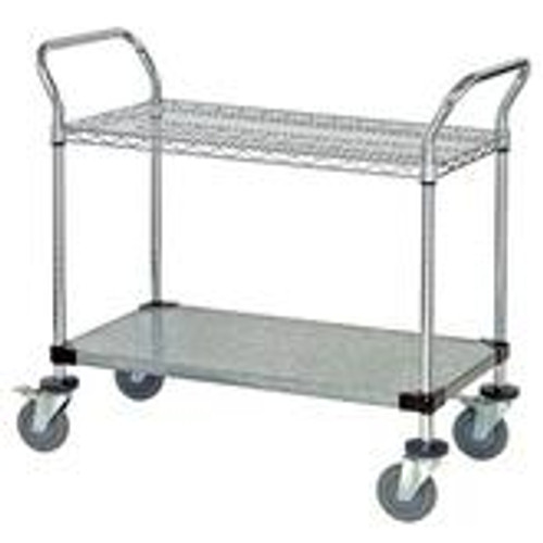 Quantum 1 Wire 1 Solid Shelf Mobile Utility Cart