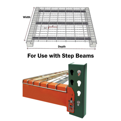Material Flow WD4636  46 x 36 Pallet Rack Wire Decking Panels for 96" and 144" Beams - 1