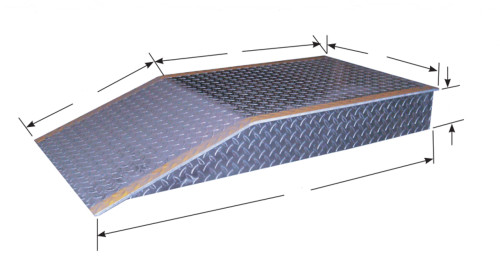 B&P Aluminum Wheel Ramps - 10" Height - 24" Width B&P Aluminum Wheel Ramps - 10" Height - 24" Width