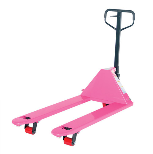 Vestil Pink Full Featured Deluxe Pallet Truck - 27"W x 48"L Forks - Model PM5-2748-PINK