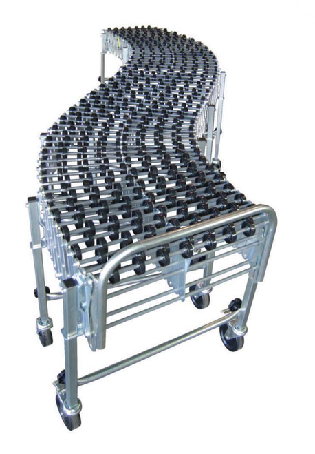 FMH Conveyors NestaFlex 226 Series Expandable Portable Conveyors with 24" Wide Black Polymer Wheels