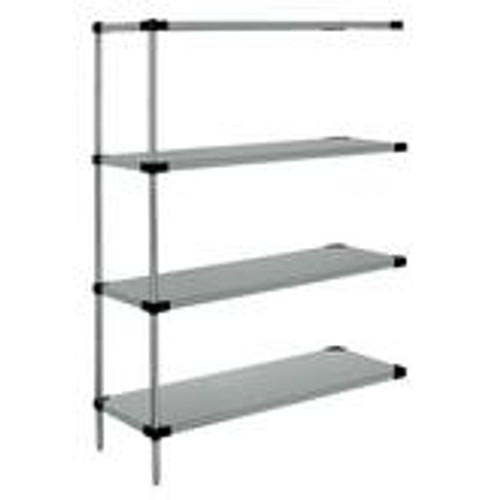 Quantum Stainless Steel Solid Shelving Add-On Kits - 5 Shelves 54 Inch High Quantum Stainless Steel Solid Shelving Add-On Kits - 5 Shelves 54 Inch High