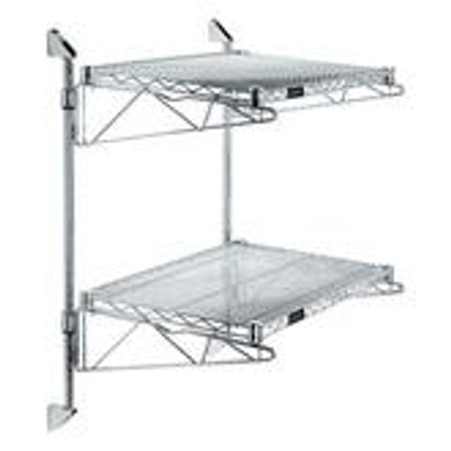 Quantum Post Wall Mount Cantilever Units 2 Tier Chrome