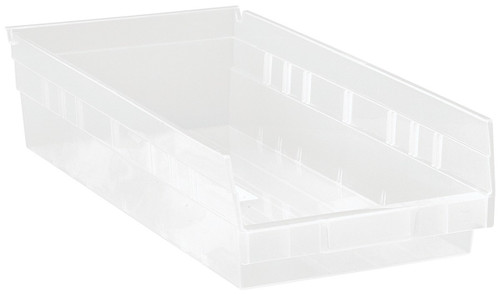 QSB104CL Clear-View Economy 4" Shelf Bins for Sale | Material Flow
