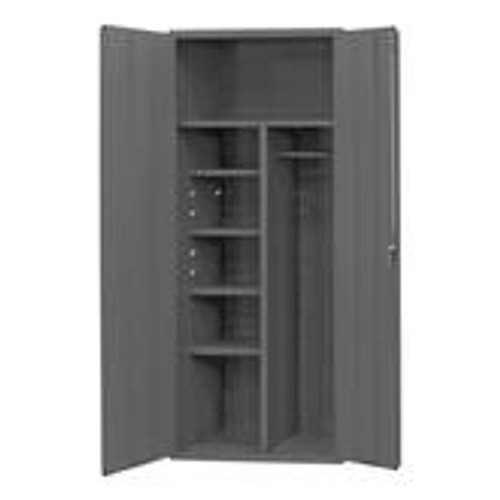 Durham Janitorial Cabinet with Wardrobe and Broom Storage