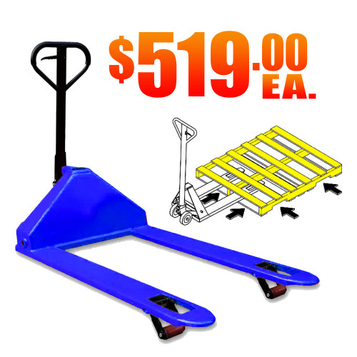 CPJ3348 Blue Pallet Jack - 4 Way