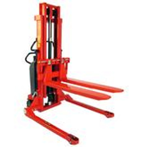 Logiflex Stacker w/Flex Carriage and Straddle Legs (Electric Lift/Manual Push) Logiflex Stacker w/Flex Carriage and Straddle Legs (Electric Lift/Manual Push)
