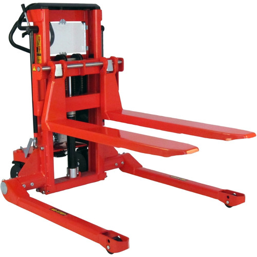 Logiflex Stacker w/Flex Carriage and Straddle Legs (Electric Lift/Manual Push)