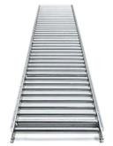 UNEX 1.38 Inch Diameter Roller Gravity Conveyor - 18 Inch Wide - Aluminum Frame/Aluminum Roller