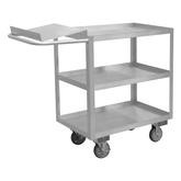 Durham Stainless Order Picking Cart with 3 Shelves