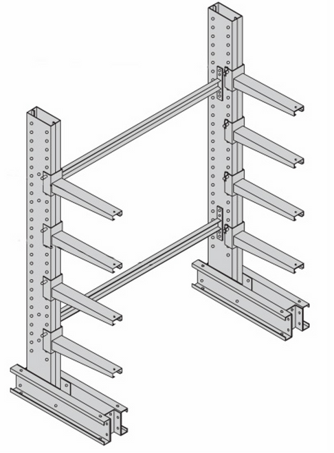 Meco Omaha SDU8 Add-on Heavy Duty Cantilever Rack | Material Flow