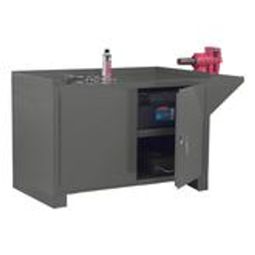 Durham Stationary Workstation with 1 Shelf