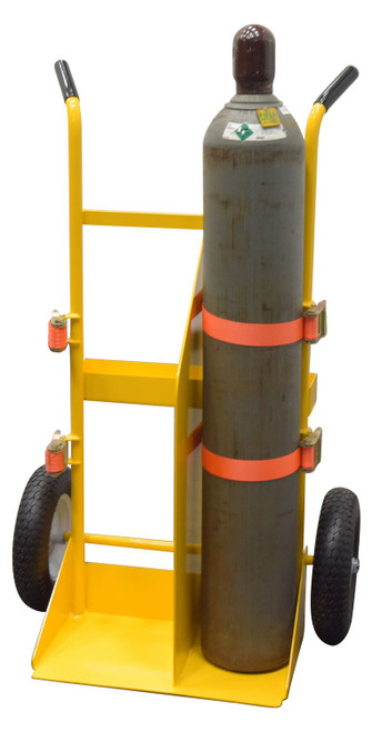 Vestil CYL-E Welding Cylinder Torch Cart with Pneumatic Wheels