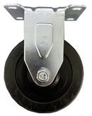 20 Series Rigid Light-Medium Duty Casters - 4 Inch - Soft Rubber