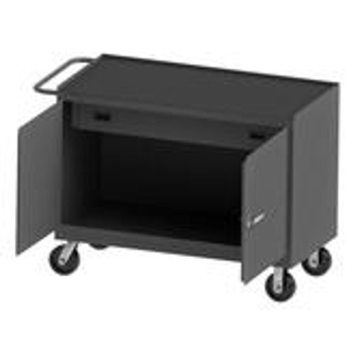 Durham Mobile Bench Cabinet with 1 Drawer and Mat Top