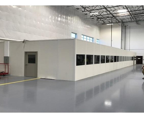 Panel Built Modular Inplant Office - 2 Wall - White Panel Built Modular Inplant Office - 2 Wall - White