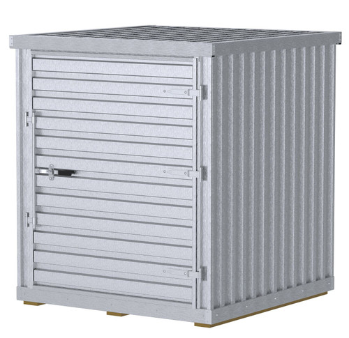 Vestil STOR-66-G-W-1RH-WD Galvanized Storage Building 6' Ft x 6' Ft with Wide Door